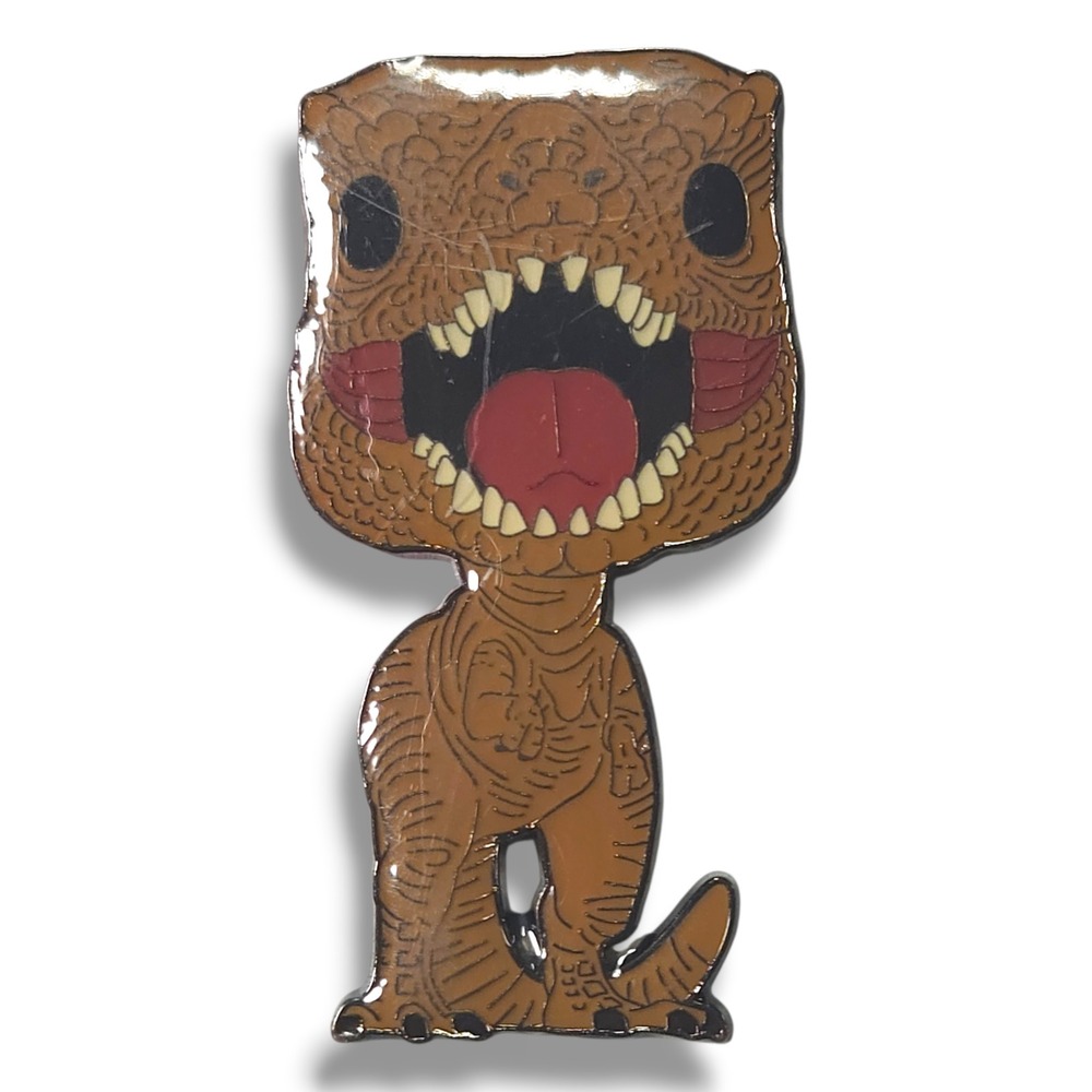 Funko Enamel Pin T Rex Jurassic Park Dinosaur Collectible Pop Style Brown OS